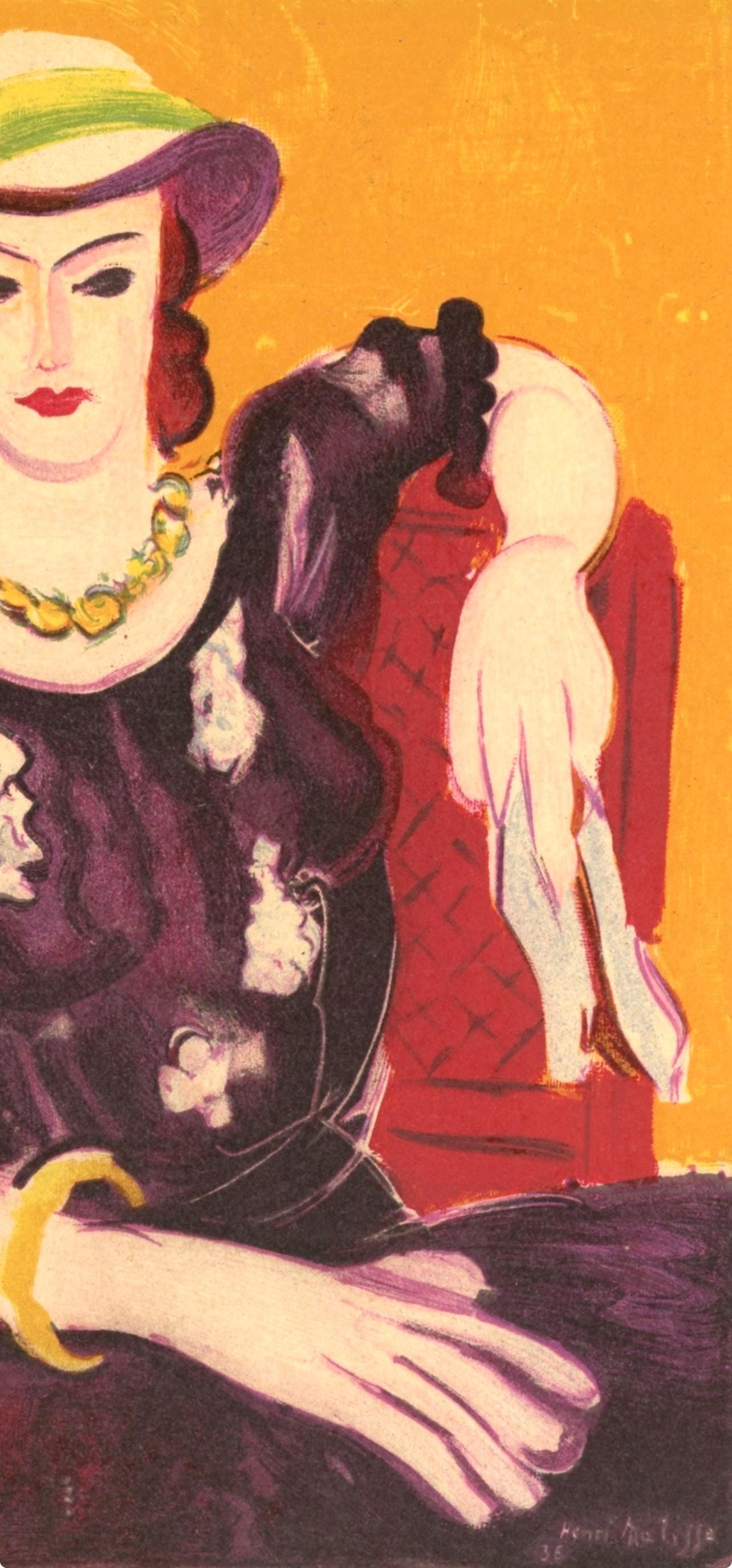 Henri Matisse, Femme La Chaise Rouge, Portraits Par Henri Matisse, Lithograph