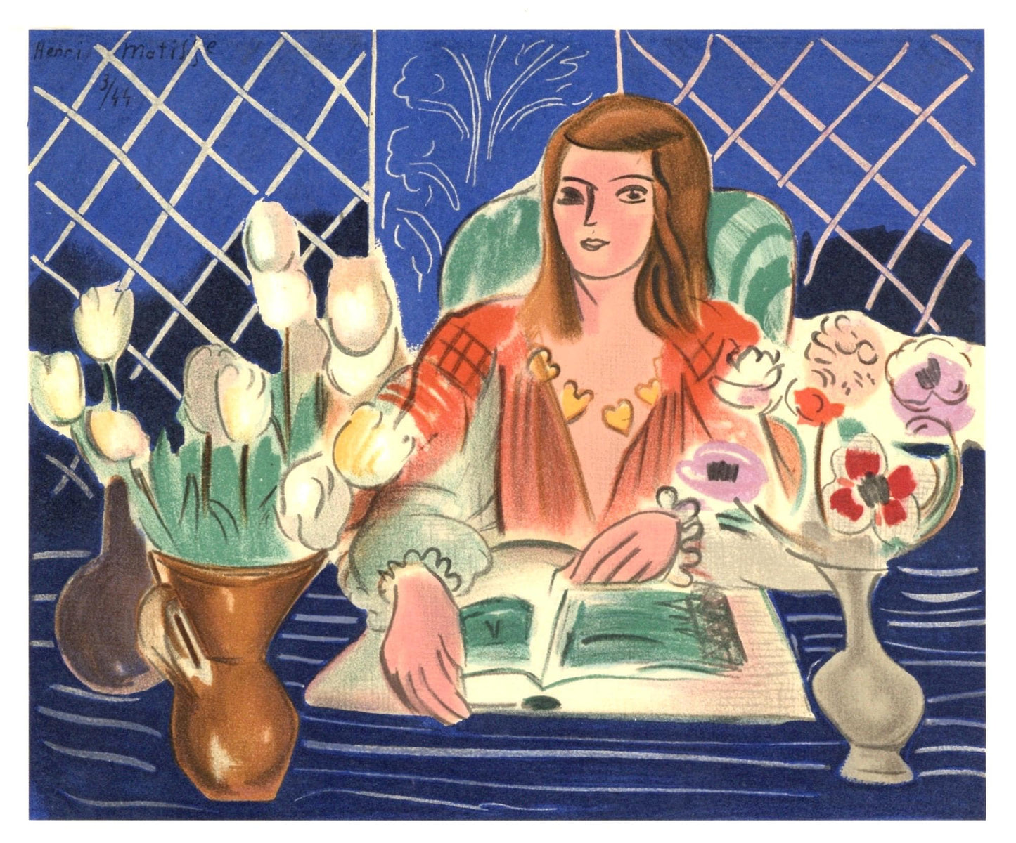 Henri Matisse, Mademoiselle A.N., Portraits Par Henri Matisse, Lithograph