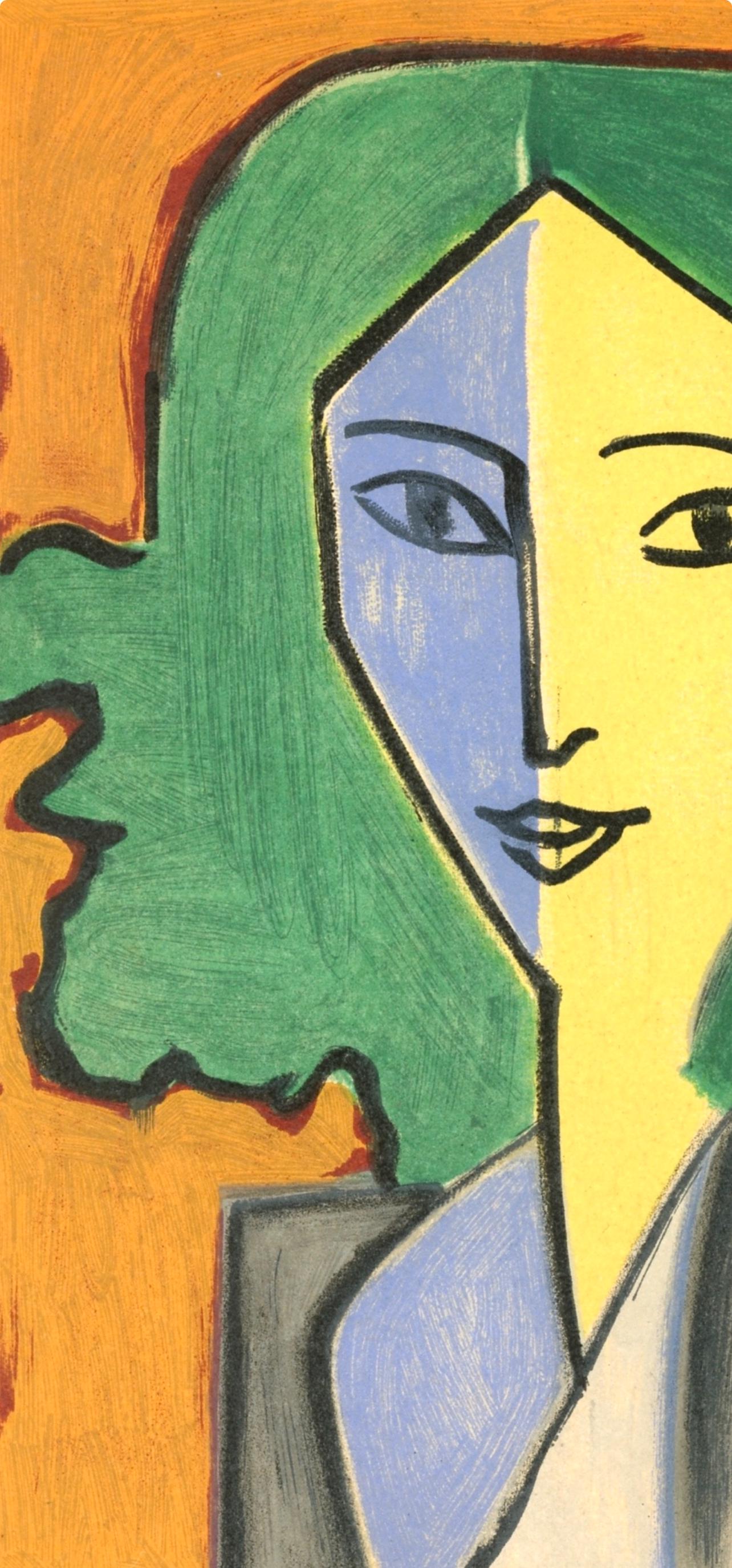 Henri Matisse, Madame L.D. Portrait Vert, Bleu, Portraits Par Henri Matisse, Lithograph