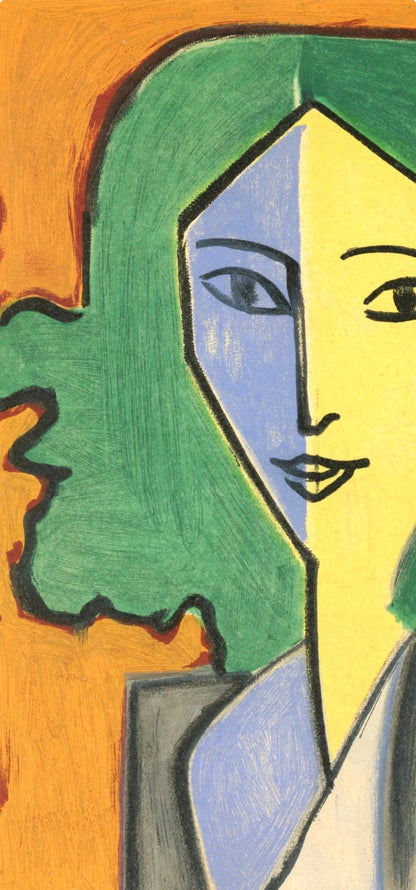 Henri Matisse, Madame L.D. Portrait Vert, Bleu, Portraits Par Henri Matisse, Lithograph
