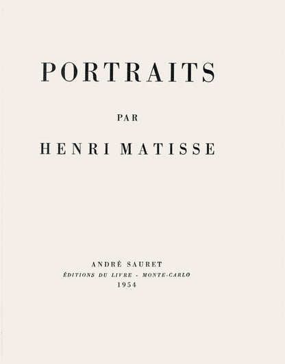 Henri Matisse, Madame Matisse, Portraits Par Henri Matisse, Lithograph