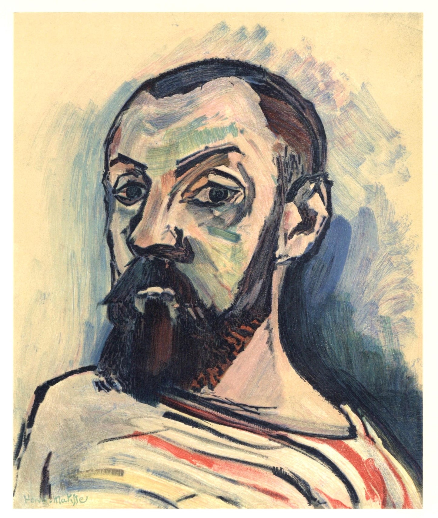 Henri Matisse, Autoportrait Au Maillot Ray, Portraits Par Henri Matisse, Lithograph