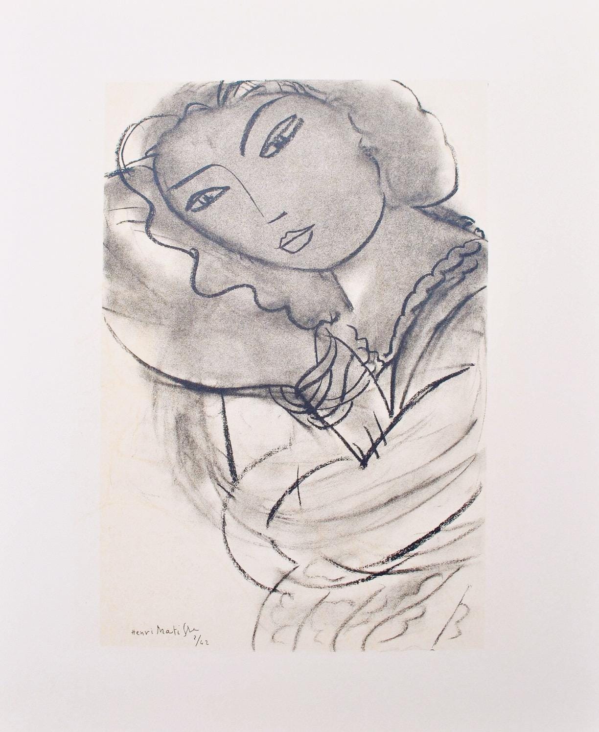 Henri Matisse, Mademoiselle M.A., Portraits Par Henri Matisse, Hliogravure