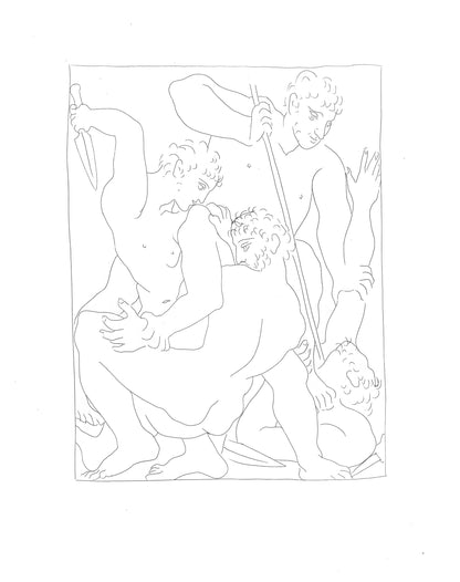 Pablo Picasso, Combat Pour Andromde Entre Perse Et Phine, Les Mtamorphoses, Lithograph