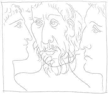 Pablo Picasso, Trois Ttes D'Homme, Les Mtamorphoses, Lithograph