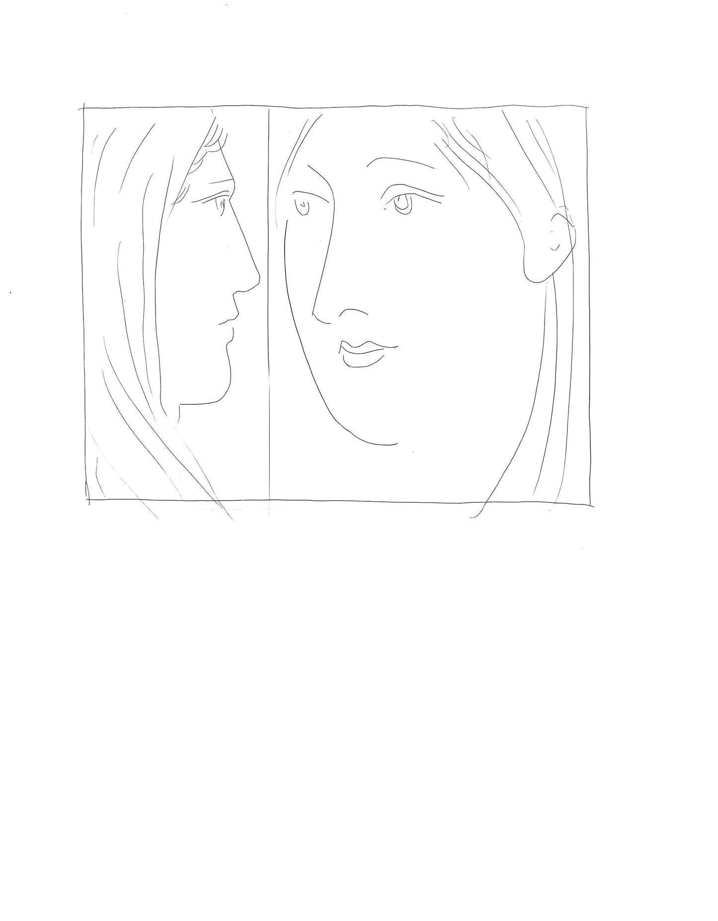 Pablo Picasso, Deux Ttes De Femme, Les Mtamorphoses, Lithograph