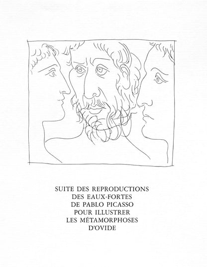 Pablo Picasso, Ttes, Les Mtamorphoses, Lithograph