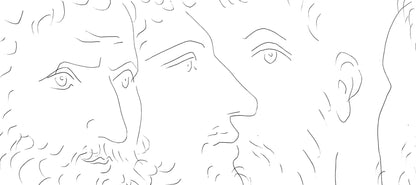 Pablo Picasso, Quatres Ttes D'Hommes, Les Mtamorphoses, Lithograph