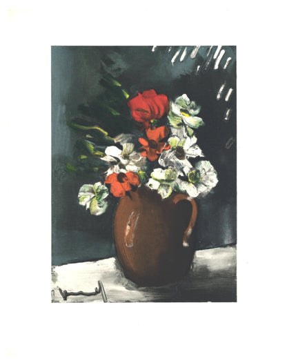 Maurice De Vlaminck, Les Anmones, Vlaminck, Signed, Lithograph