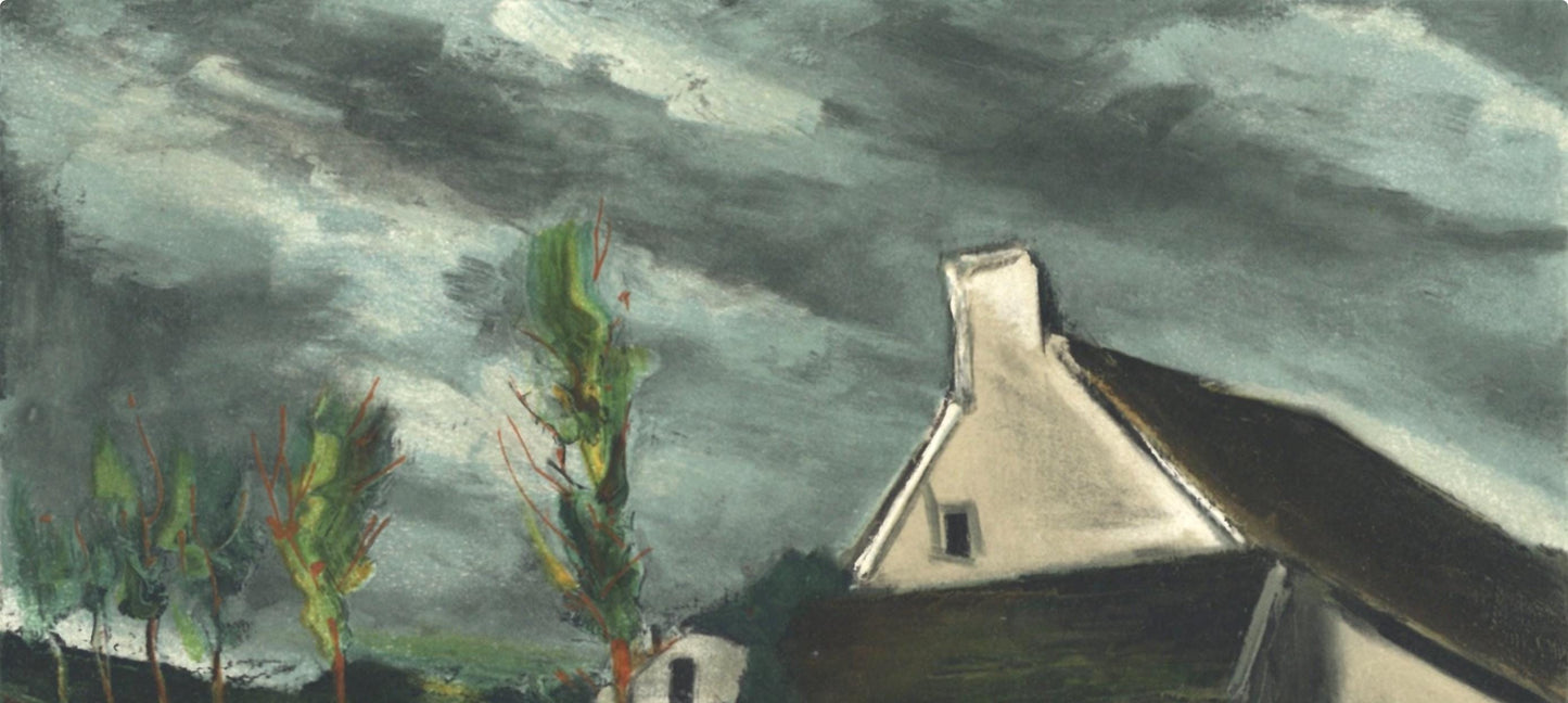 Maurice De Vlaminck, Prs De Beaumont Sur Sarthe, Vlaminck, Signed, Lithograph