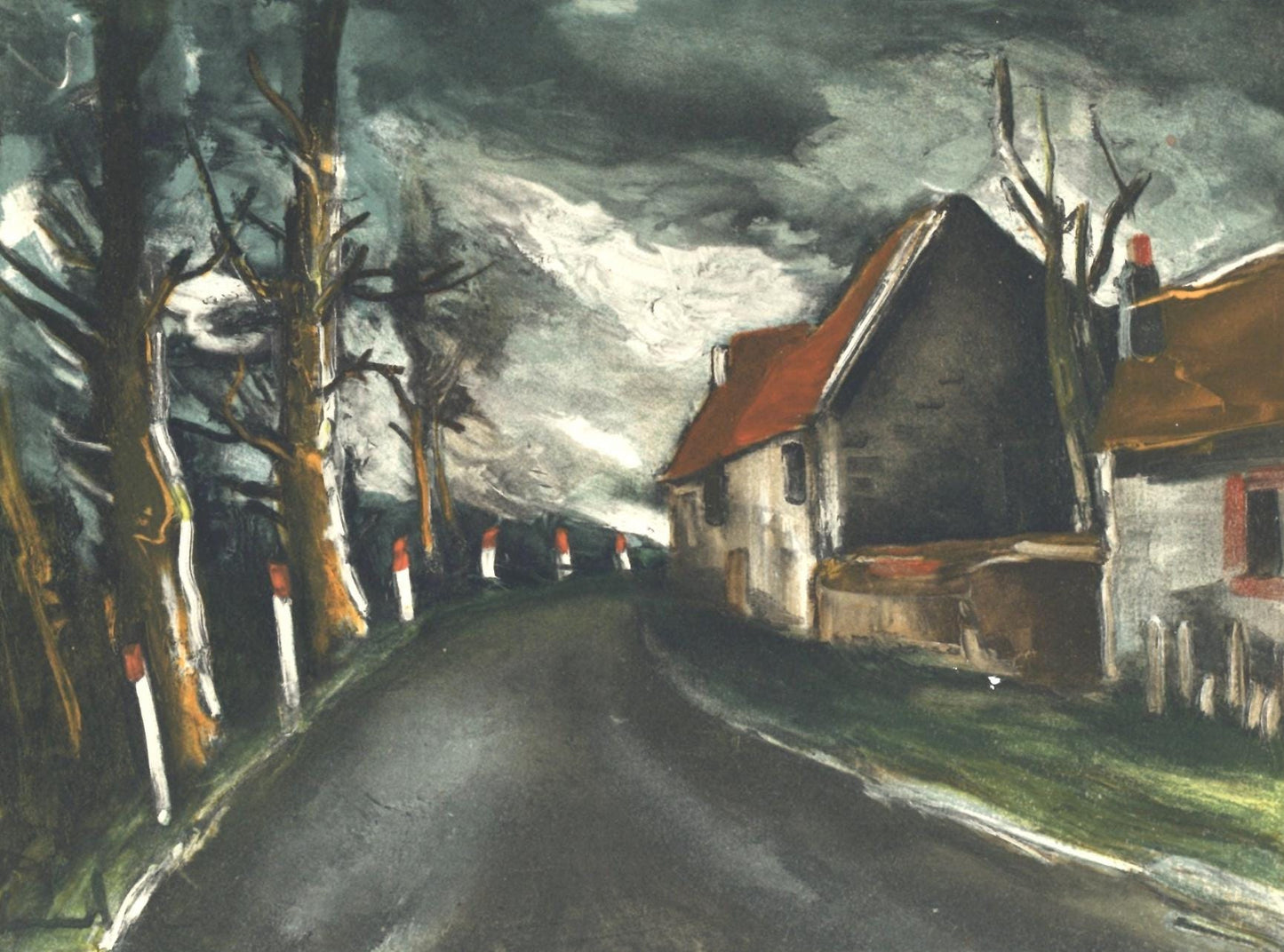 Maurice De Vlaminck, La Route De Longny, Vlaminck, Signed, Lithograph