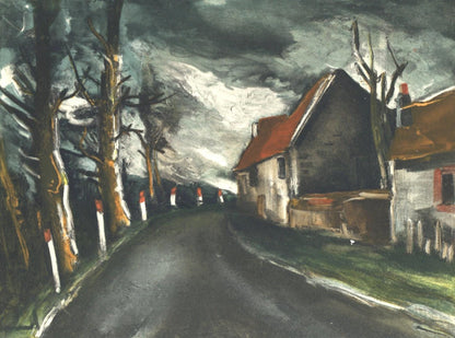 Maurice De Vlaminck, La Route De Longny, Vlaminck, Signed, Lithograph