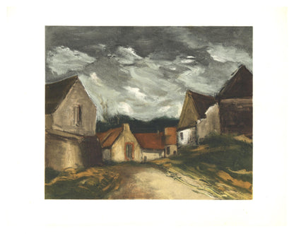 Maurice De Vlaminck, Village De La Sarthe, Vlaminck, Signed, Lithograph