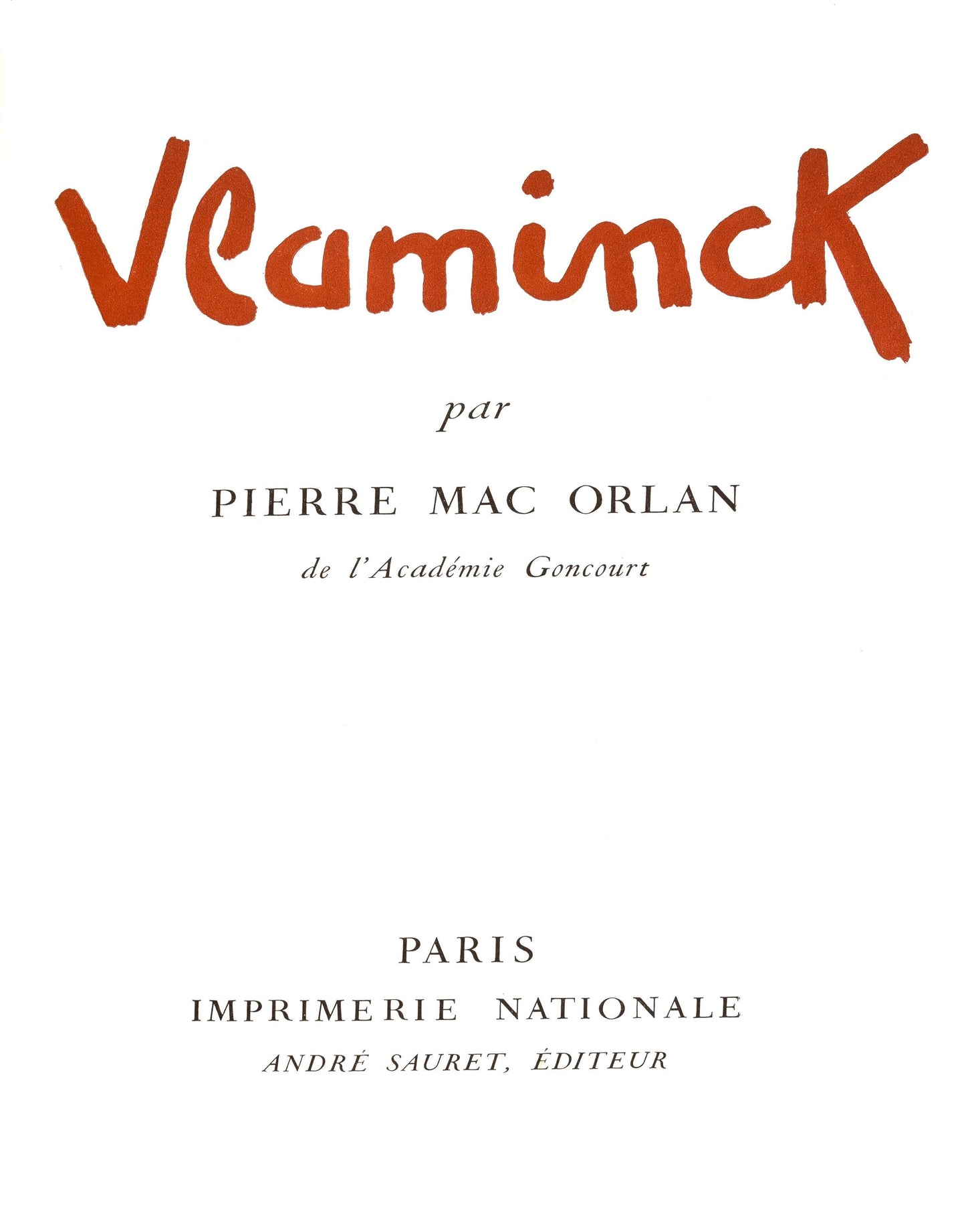 Maurice De Vlaminck, Village De La Sarthe, Vlaminck, Signed, Lithograph