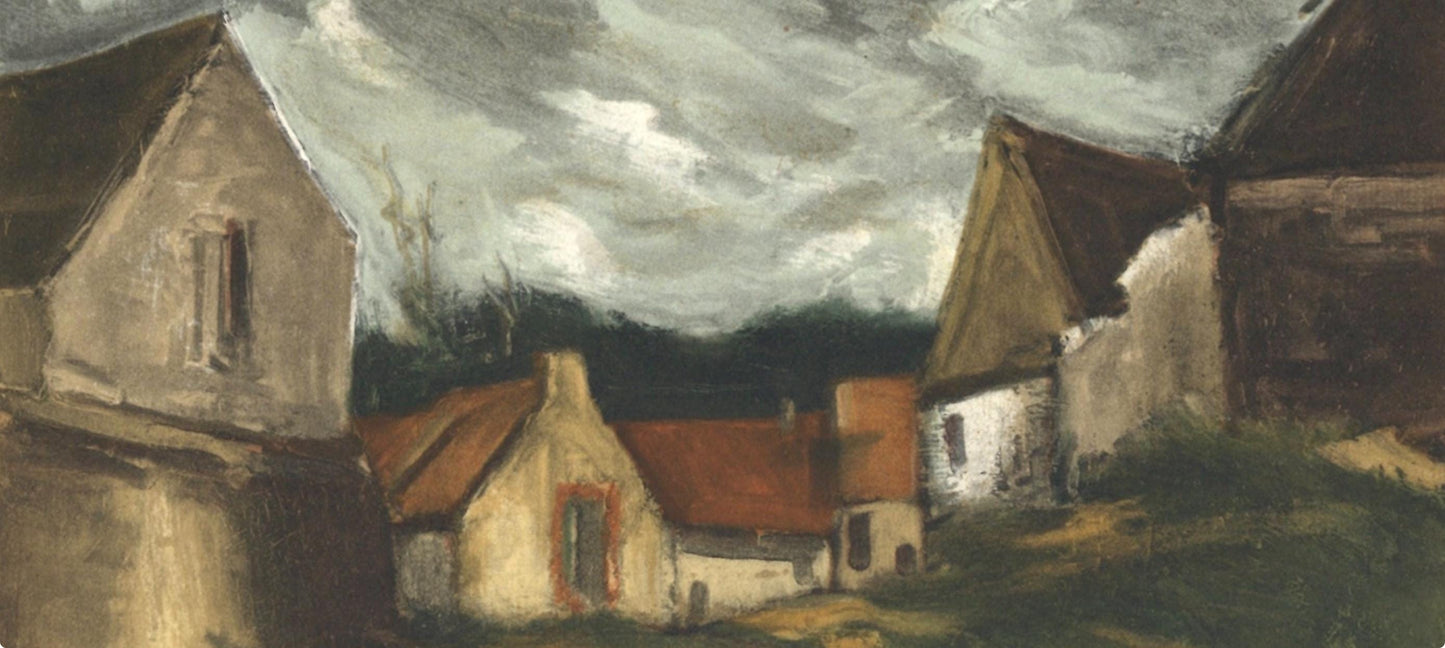 Maurice De Vlaminck, Village De La Sarthe, Vlaminck, Signed, Lithograph