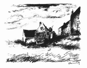 Maurice De Vlaminck, La Potinire Rueil (Walterskirchen 275), Vlaminck, Signed, Lithograph