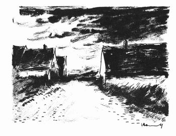 Maurice De Vlaminck, Maisons Dans La Beauce (Walterskirchen 274), Vlaminck, Signed, Lithograph