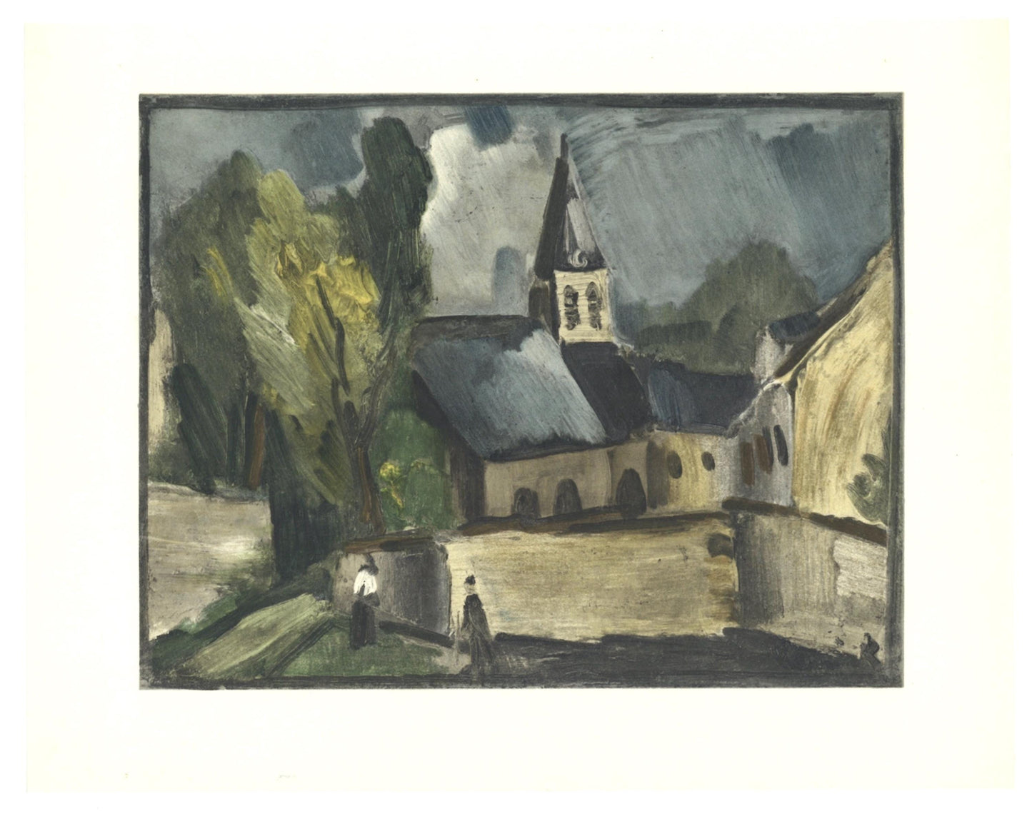 Maurice De Vlaminck, L'Glise De Bougival, Vlaminck, Signed, Lithograph