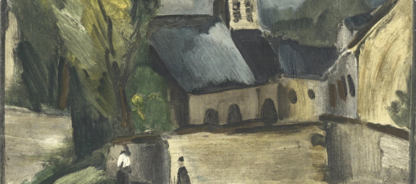 Maurice De Vlaminck, L'Glise De Bougival, Vlaminck, Signed, Lithograph