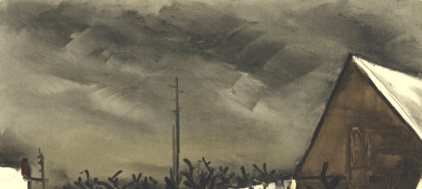 Maurice De Vlaminck, Les Tilleuls Sous La Neige, Vlaminck, Signed, Lithograph