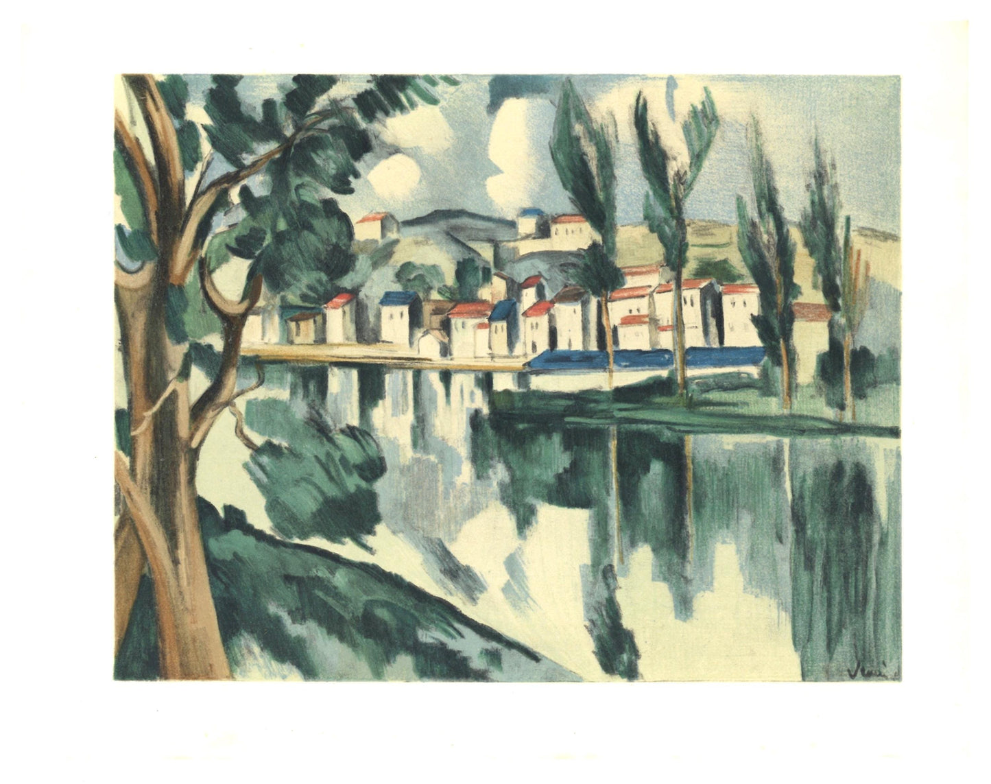 Maurice De Vlaminck, La Seine Chatou, Vlaminck, Signed, Lithograph