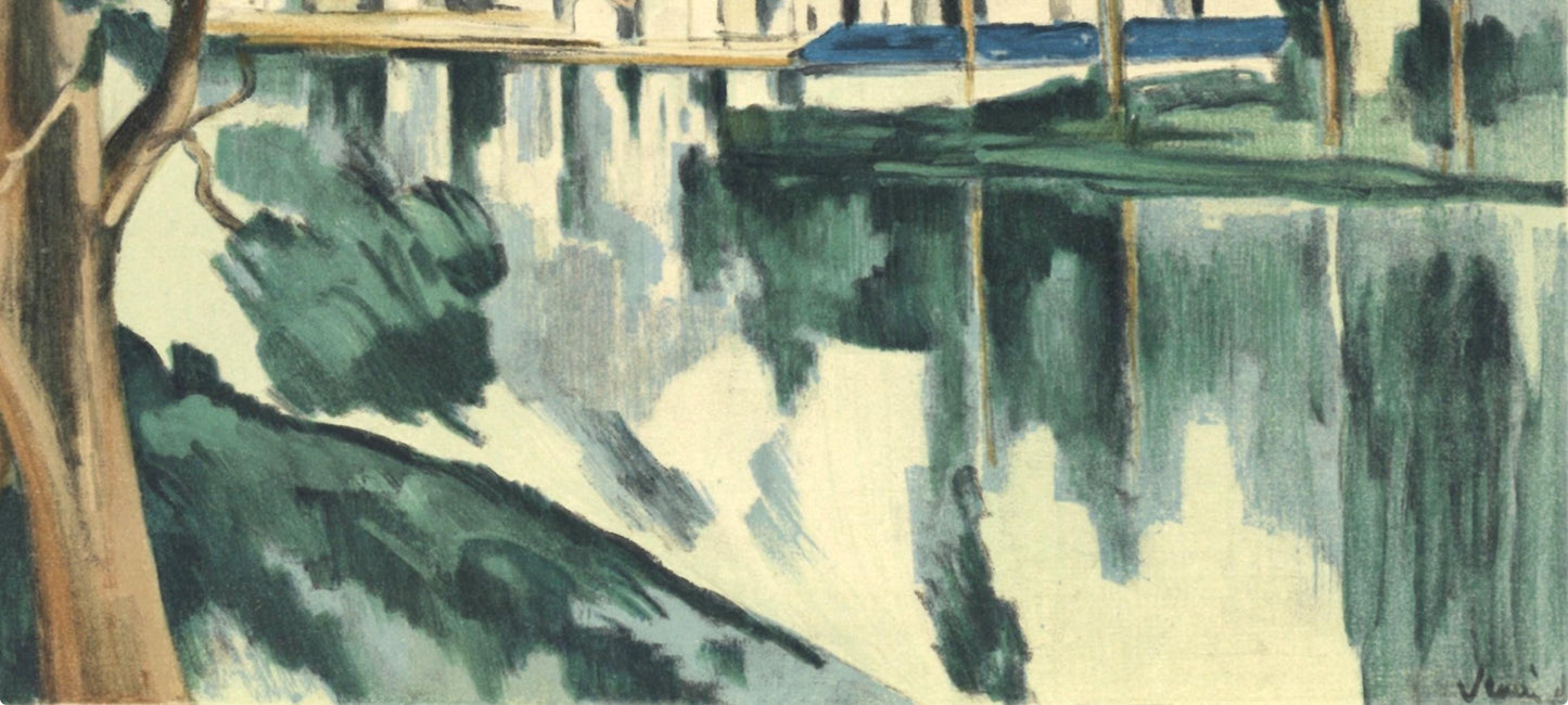 Maurice De Vlaminck, La Seine Chatou, Vlaminck, Signed, Lithograph