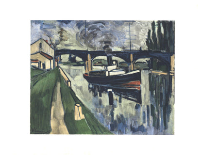 Maurice De Vlaminck, La Seine Poissy, Vlaminck, Signed, Lithograph