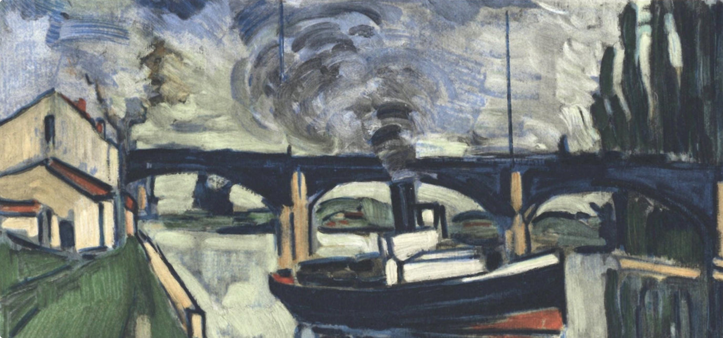 Maurice De Vlaminck, La Seine Poissy, Vlaminck, Signed, Lithograph