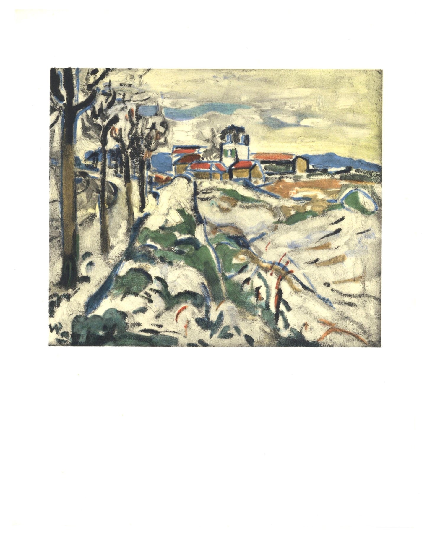 Maurice De Vlaminck, Les Coteaux De Chatou, Vlaminck, Signed, Lithograph