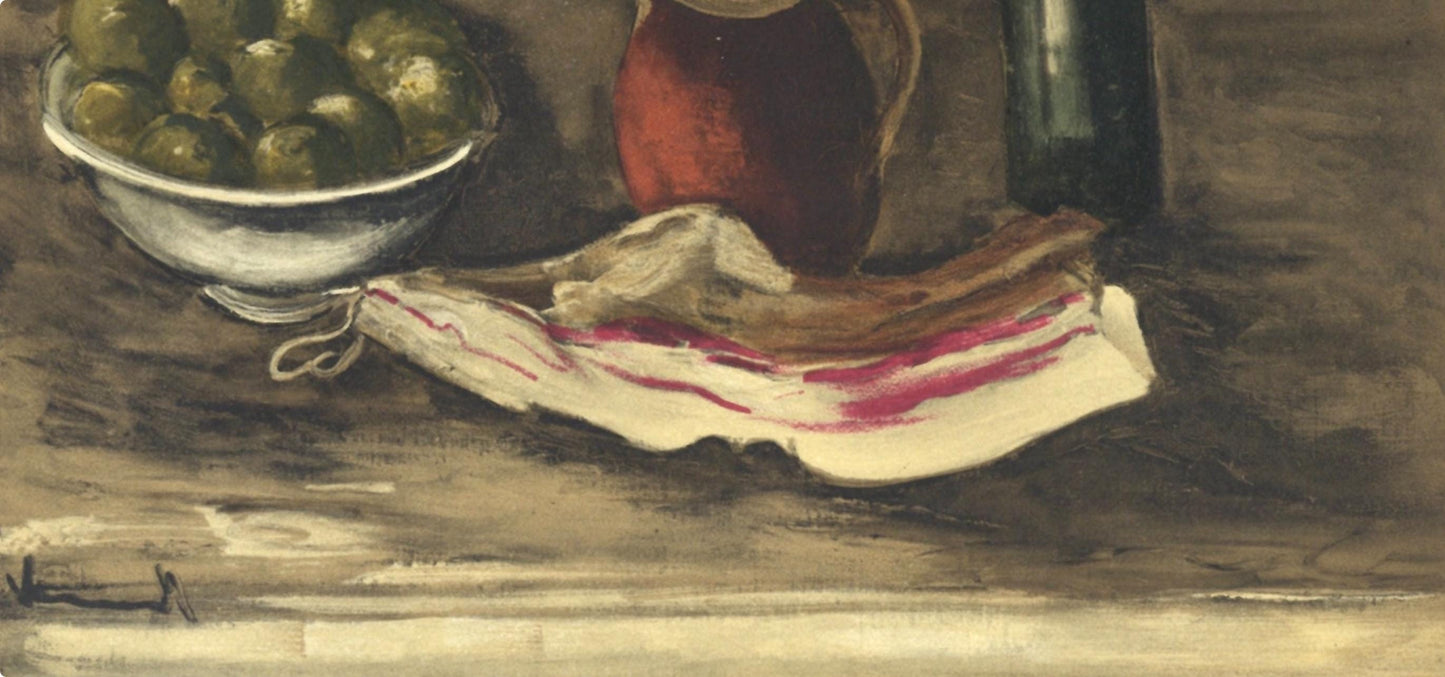 Maurice De Vlaminck, Nature Morte Au Lard, Vlaminck, Signed, Lithograph