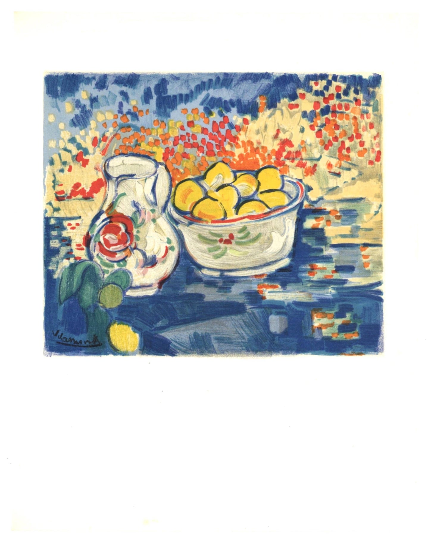 Maurice De Vlaminck, Nature Morte Aux Pommes, Vlaminck, Signed, Lithograph