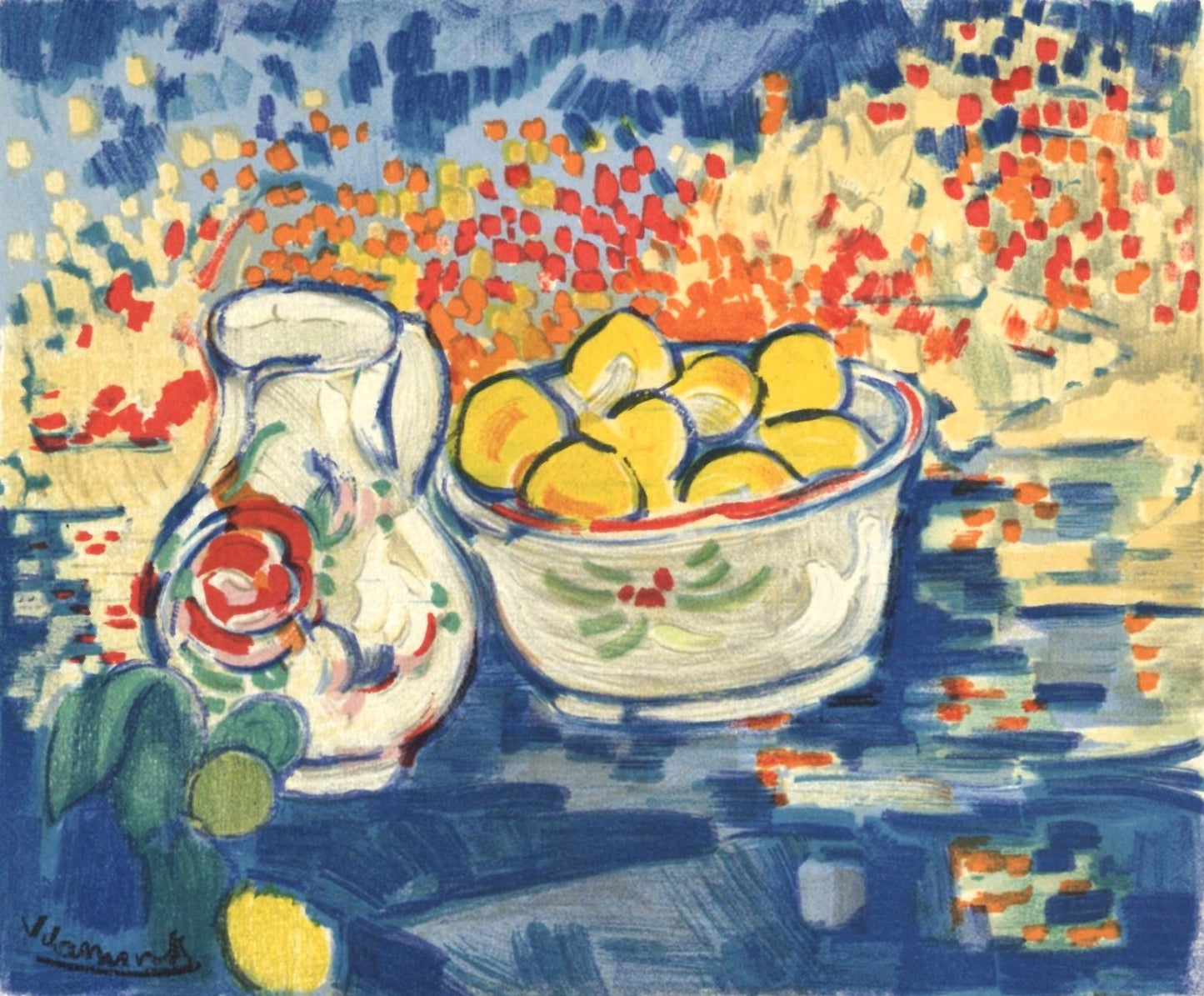 Maurice De Vlaminck, Nature Morte Aux Pommes, Vlaminck, Signed, Lithograph