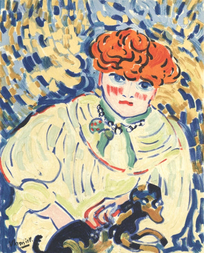 Maurice De Vlaminck, Femme Au Chien, Vlaminck, Signed, Lithograph