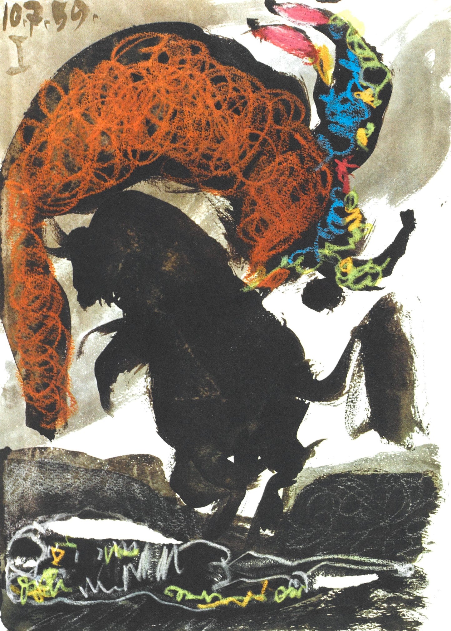 Pablo Picasso, Composition (Bloch 1276; Czwiklitzer 23), Toros Y Toreros, Lithograph