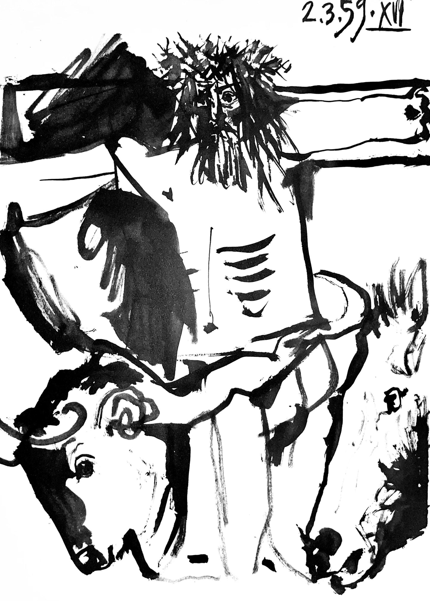 Pablo Picasso, Composition (Bloch 1276; Czwiklitzer 23), Toros Y Toreros, Lithograph