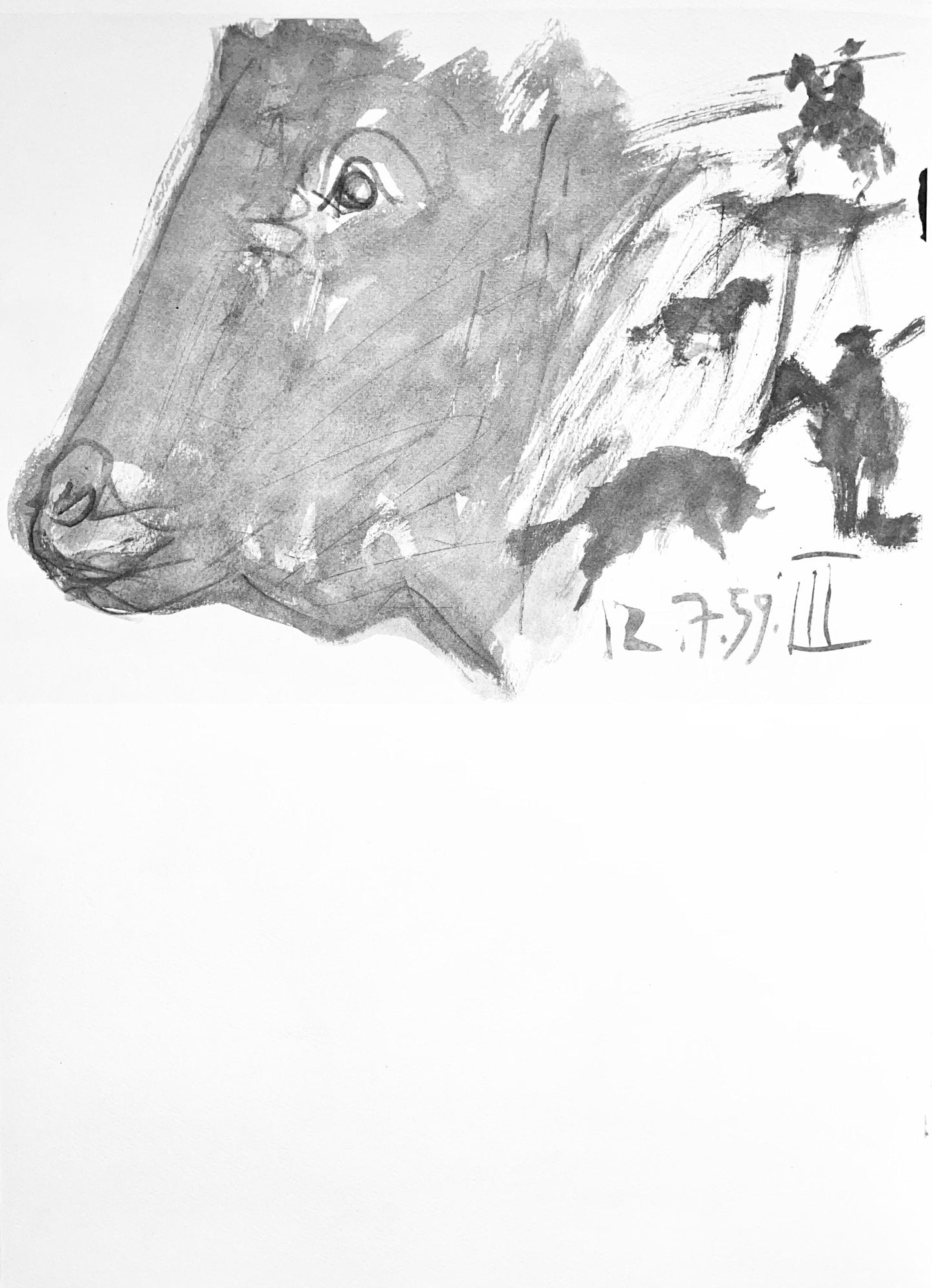 Pablo Picasso, Composition (Bloch 1276; Czwiklitzer 23), Toros Y Toreros, Lithograph