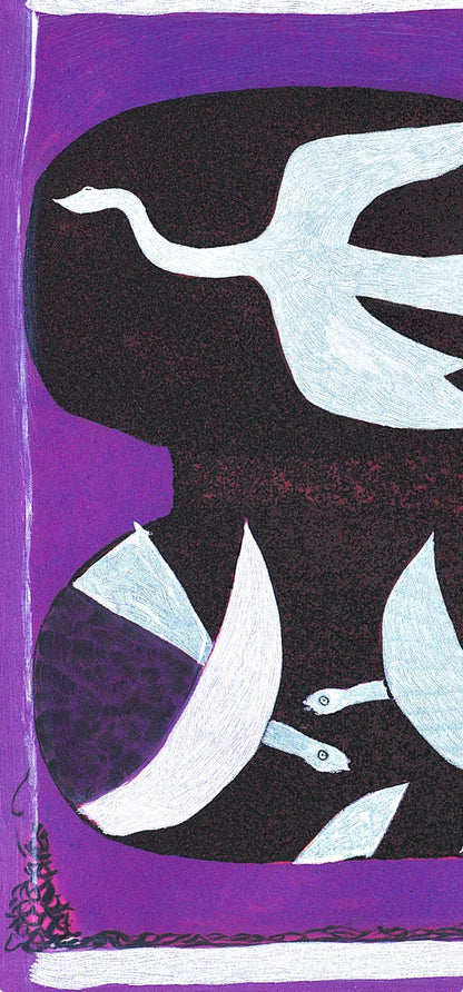 Georges Braque, Trois Oiseaux Sur Fond Violet, L'Hommage Georges Braque, Derrire Le Miroir,