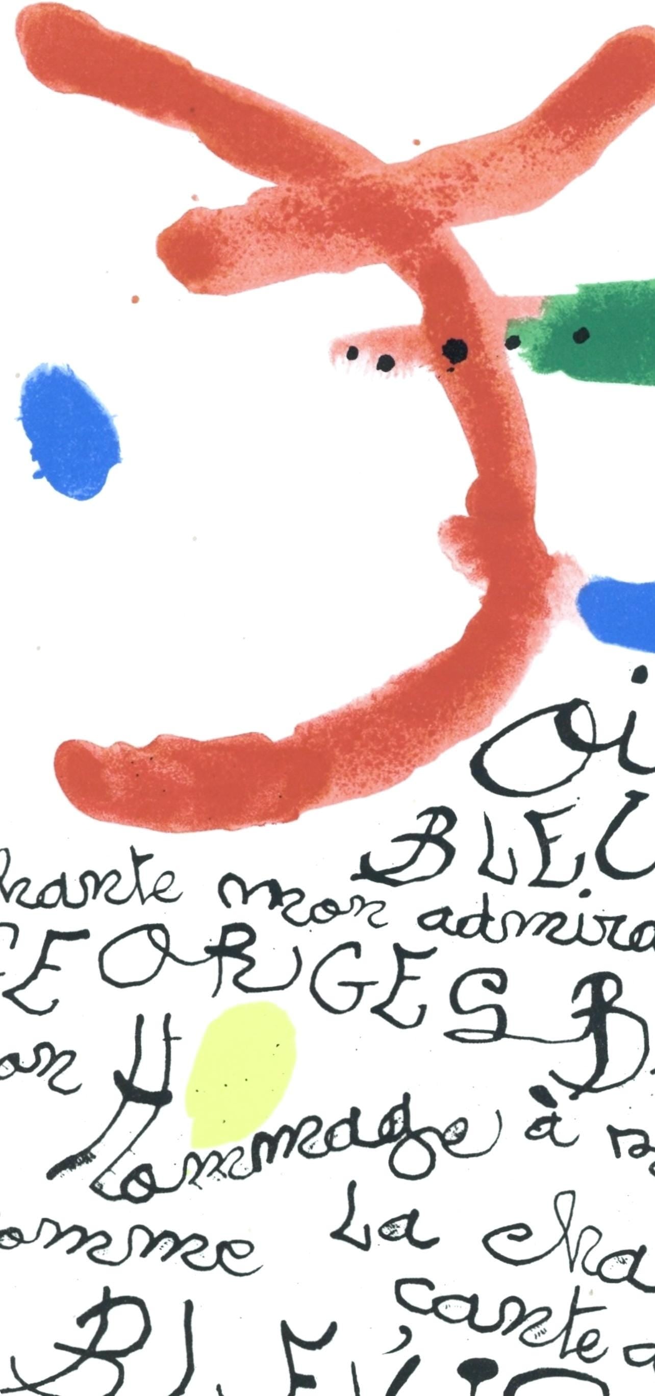 Joan Mir, Pome Pour Georges Braque (Cramer 87), L'Hommage Georges Braque, Derrire Le Miroir,