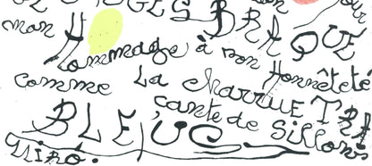 Joan Mir, Pome Pour Georges Braque (Cramer 87), L'Hommage Georges Braque, Derrire Le Miroir,