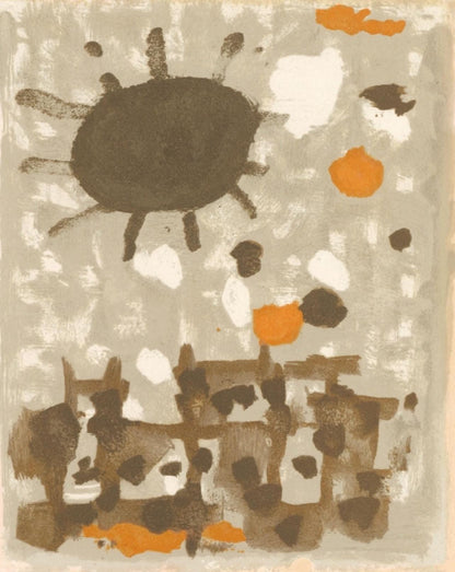 Roger Bissire, Pome Pour Georges Braque, L'Hommage Georges Braque, Derrire Le Miroir, Lithograph