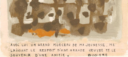 Roger Bissire, Pome Pour Georges Braque, L'Hommage Georges Braque, Derrire Le Miroir, Lithograph