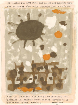 Roger Bissire, Pome Pour Georges Braque, L'Hommage Georges Braque, Derrire Le Miroir, Lithograph