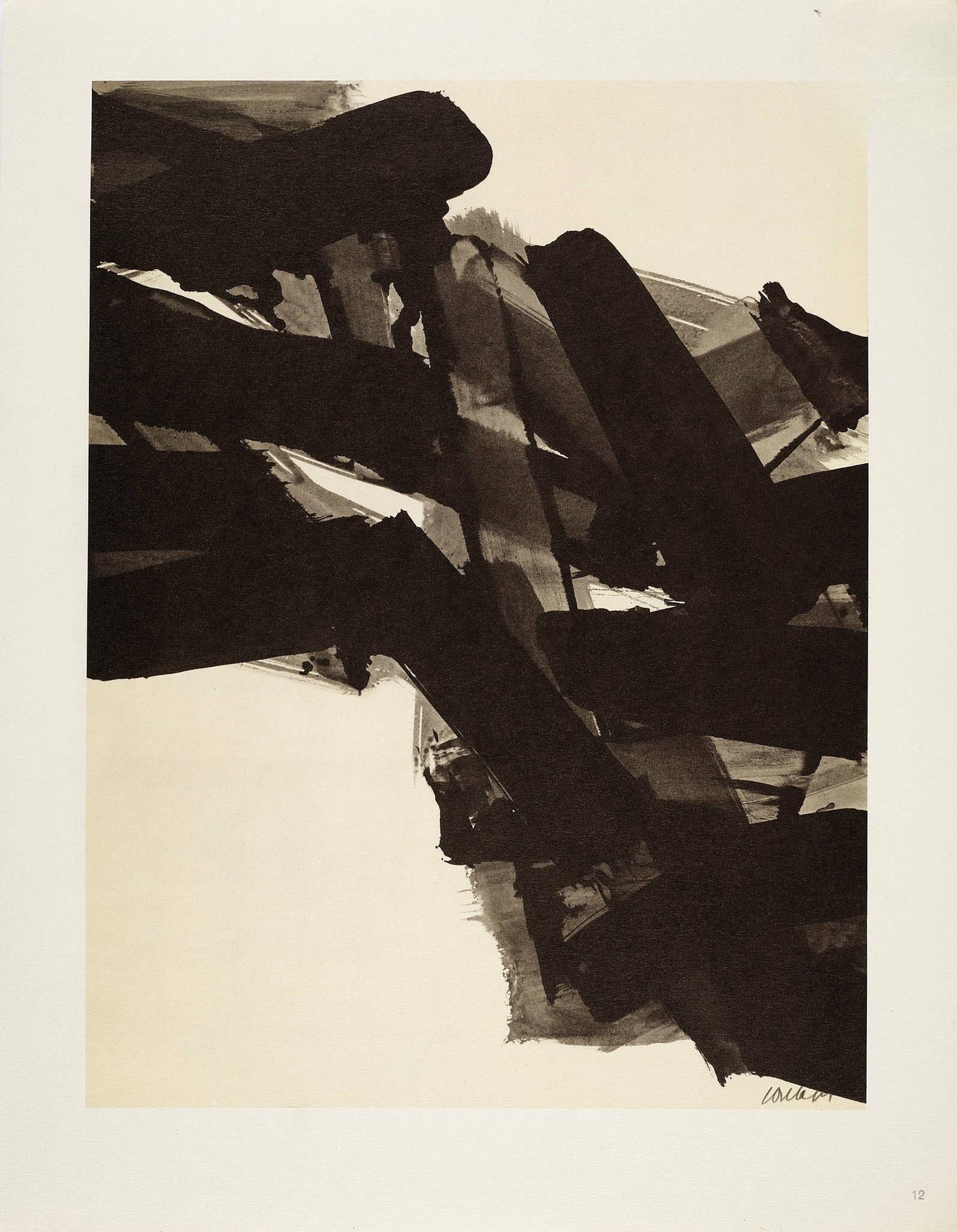 Pierre Soulages, Composition, Pierre Soulages, Peintres D'Aujourd'Hui, Hliogravure