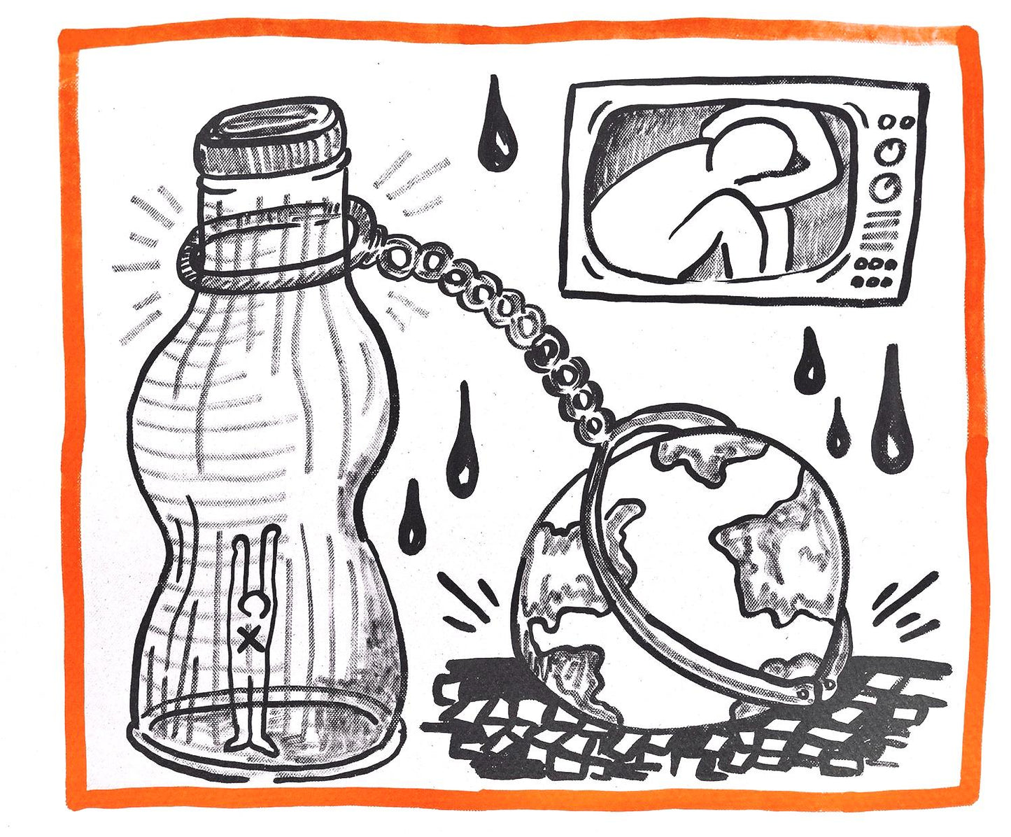 Keith Haring, Composition, Against All Odds, Lithograph