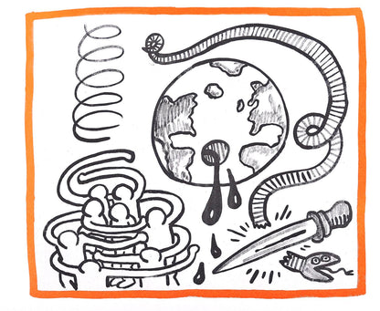 Keith Haring, Composition, Against All Odds, Lithograph