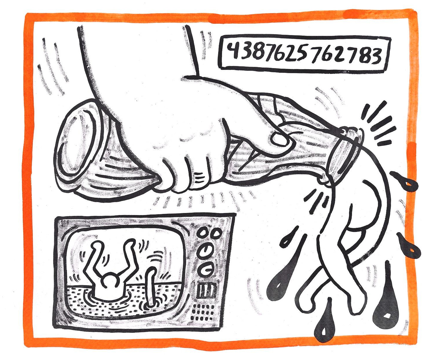 Keith Haring, Composition, Against All Odds, Lithograph