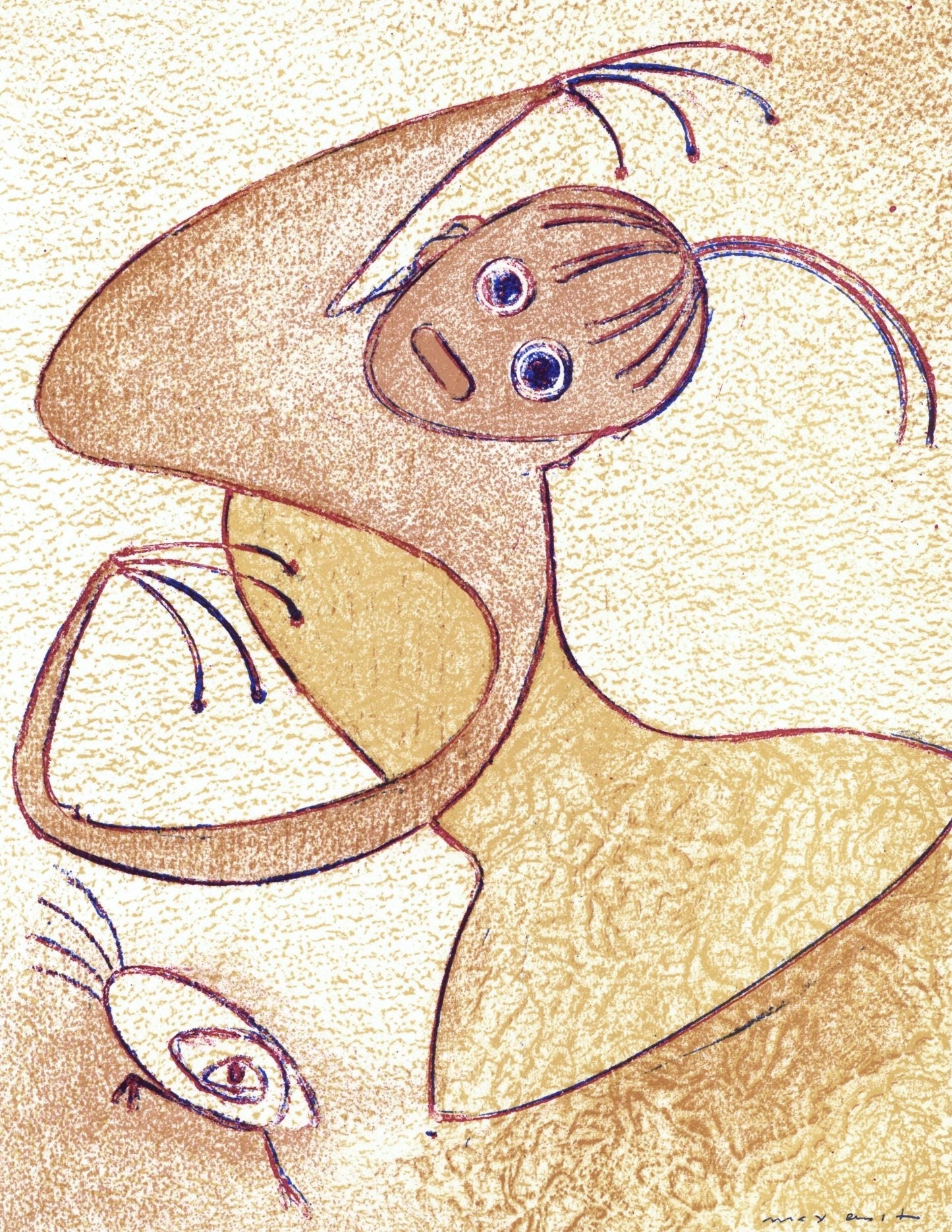 Max Ernst, Composition, San Lazzaro Et Ses Amis, Xxe Sicle, Lithograph