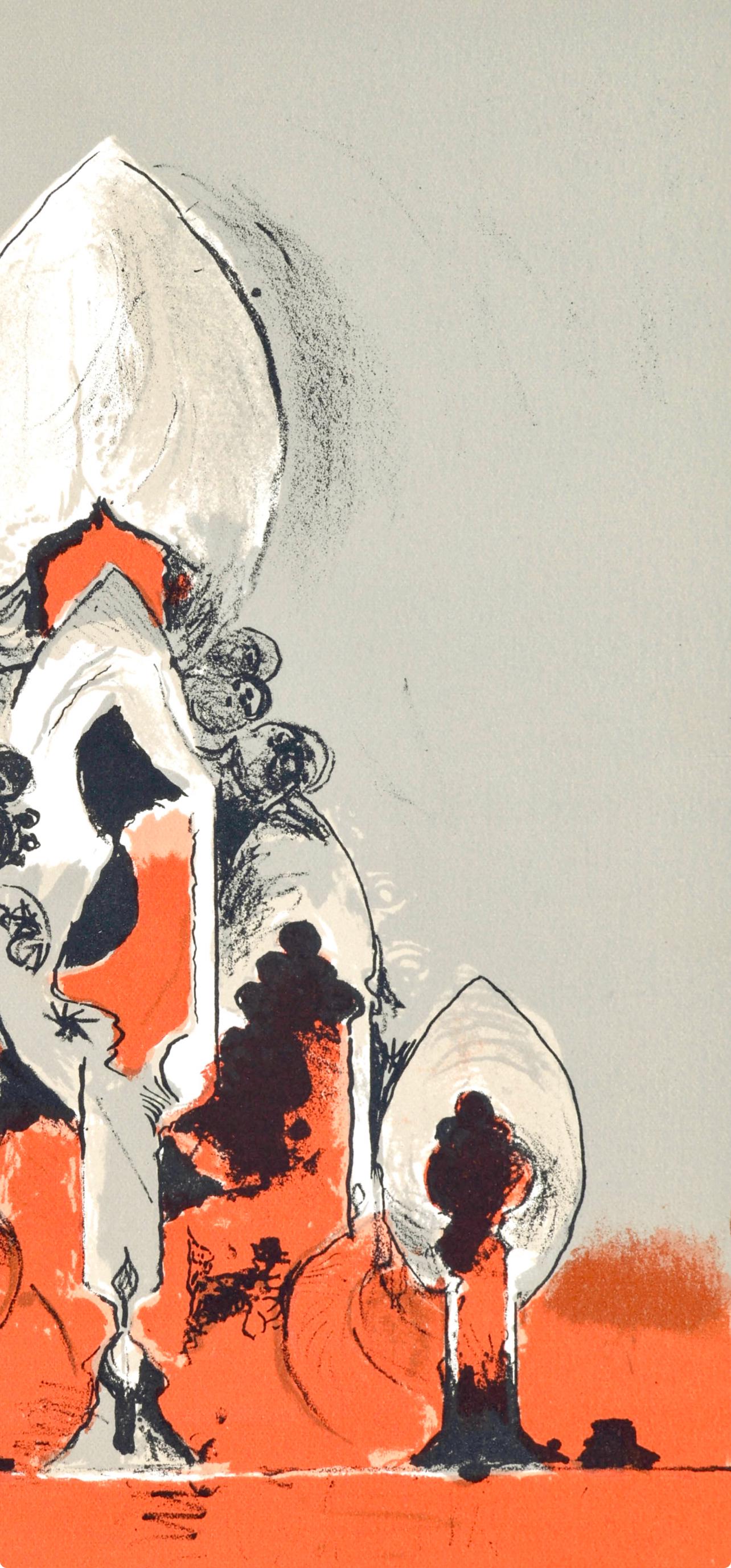 Graham Sutherland, The Cathedral I (Tassi 160), San Lazzaro Et Ses Amis, Xxe Sicle, Lithograph