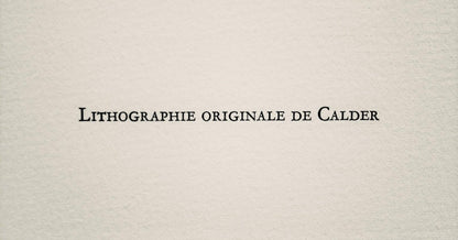 Alexander Calder, Composition, San Lazzaro Et Ses Amis, Xxe Sicle, Lithograph