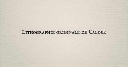 Alexander Calder, Composition, San Lazzaro Et Ses Amis, Xxe Sicle, Lithograph